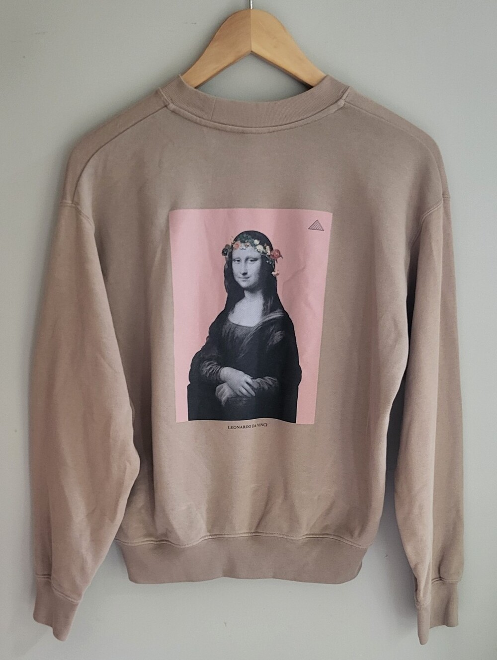 Beige Mona Lisa Graphic Sweatshirt - Women Sweater